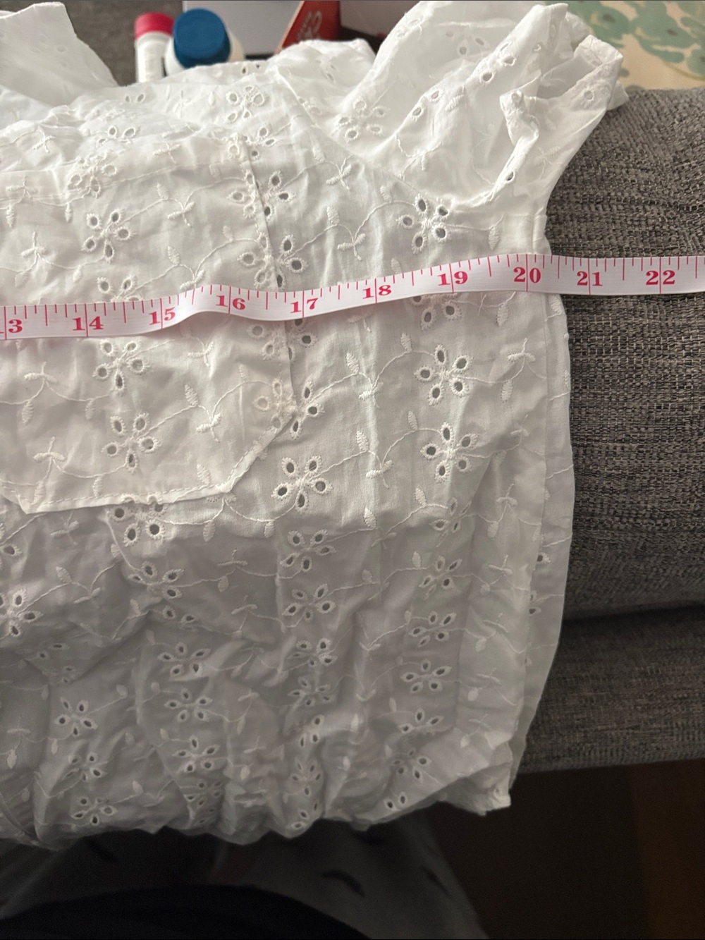 Gilli White Eyelet Button-Up Blouse - Picture 5 of 6